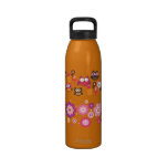 Botella de agua linda de la flor del búho botellas de agua