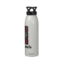 Botella de agua personalizada del chica del karate