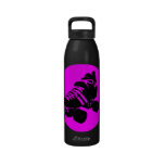 Botella de agua rosada de neón caliente del patín 