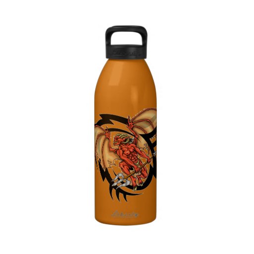 Botella de agua tribal del tatuaje del diablo 32 o