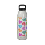 Botella de agua vibrante de los corazones