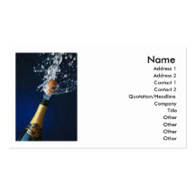Botella de Champaigne Plantillas De Tarjetas Personales