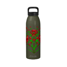 Botella floreciente de la libertad de los corazone botellas de agua reutilizables