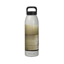 Botella jamaicana de la puesta del sol botallas de agua