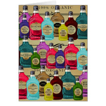 Botellas del tónico de Halloween del boticario de  Tarjetas
