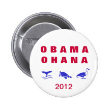 Botón 2012 del ohana de Obama (Hawaiian = " famili Pins
