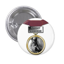Botón aerotransportado experto de la medalla pin