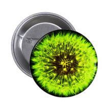 Botón amarillo/verde del soplo del diente de león pin