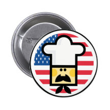 Botón americano del estilo del cocinero pins