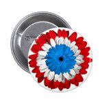 Botón americano del flower power del orgullo pins