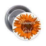 Botón anaranjado del florista pins