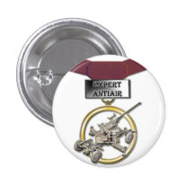 Botón antiaéreo experto de la medalla pin