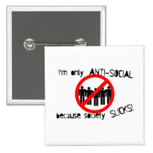 Botón antisocial pins