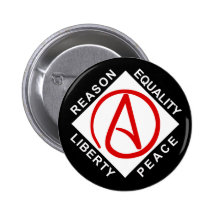 Botón ateo del logotipo pins
