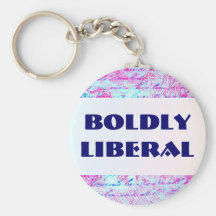 Botón audazmente liberal llavero