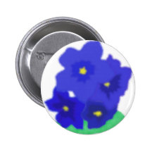 Botón azul de la flor pins