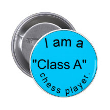 botón azul del ajedrez de la clase A Pin