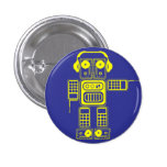 Botón (azul) retro del instinto del robot