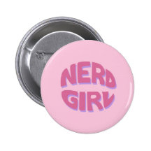 Botón básico del chica del empollón pin