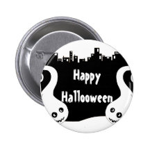 Botón bilateral de Halloween de los fantasmas Pin