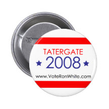 Botón blanco de Ron "TaterGate 2008" Pins