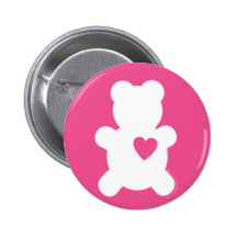 Botón blanco del peluche del amor pins
