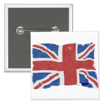 Botón BRITÁNICO de la bandera 2 del vintage Pin