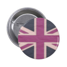 Botón británico rosado clásico pins