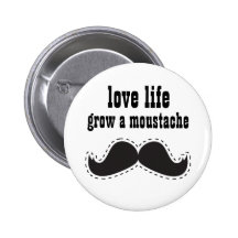 BOTÓN cariñoso del bigote de la vida Pin