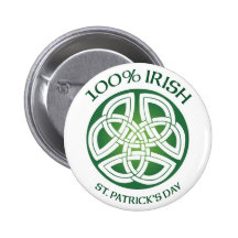 Botón céltico irlandés del nudo del 100%