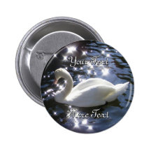 Botón chispeante del cisne pins