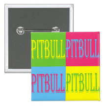 botón colorido del pitbull pin