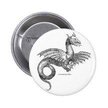 Botón con alas del perno-detrás del dragón pins