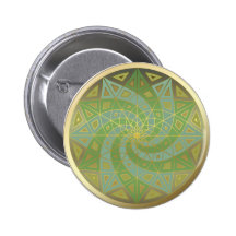 Botón corriente de la mandala del accesorio de oro pin