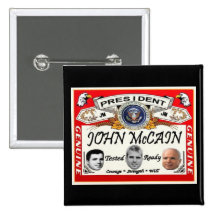 Botón cuadrado de McCain Pins