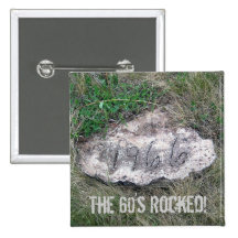 Botón de 1966 rocas pins