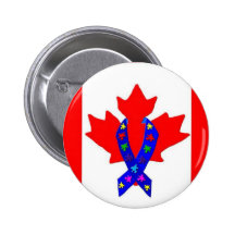 Botón de Awarenss Canadá del autismo Pin