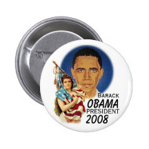 Botón de Barack Obama Pin