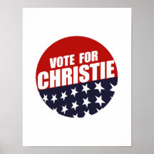 BOTÓN DE CHRISTIE DEL VOTO POSTER