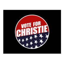BOTÓN DE CHRISTIE DEL VOTO TARJETA POSTAL