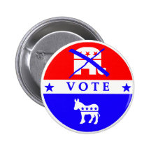 Botón de Demócrata del voto Pin
