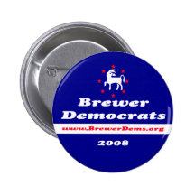 Botón de Demócratas 2008 del cervecero Pins