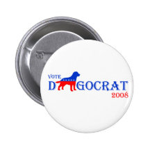 Botón de Dogocrat del voto Pins