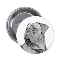 Botón de Dogue de Bordeaux Pins