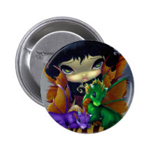 Botón de "dos Dragonlings lindo" Pin