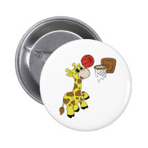 Botón DE ENCARGO del BALONCESTO de la JIRAFA Pin