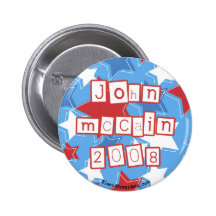 Botón de John McCain 2008 Pins