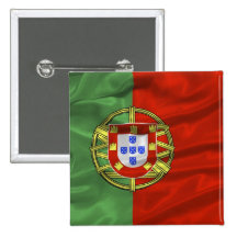 Botón de la bandera de Portugal Pin