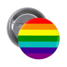 Botón de la bandera del orgullo gay del arco iris 