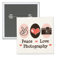 Botón de la cámara de la fotografía del amor de la pin